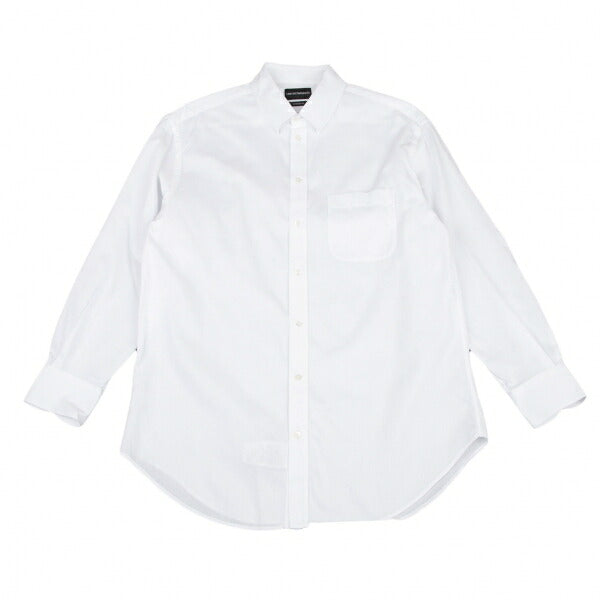 EMPORIO ARMANI Cotton Dobby Button-Down Shirt White Size 42