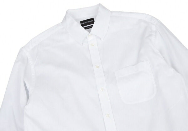 EMPORIO ARMANI Cotton Dobby Button-Down Shirt White Size 42