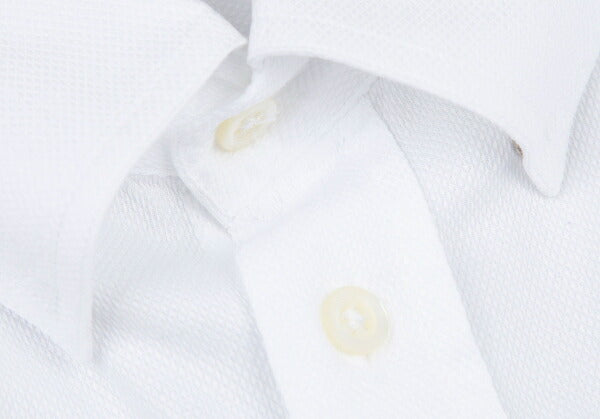 EMPORIO ARMANI Cotton Dobby Button-Down Shirt White Size 42