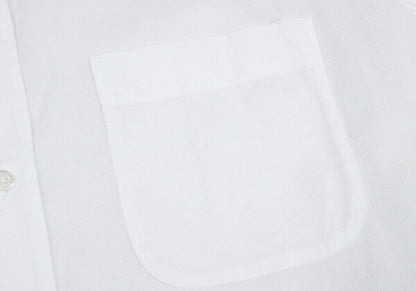 EMPORIO ARMANI Cotton Dobby Button-Down Shirt White Size 42
