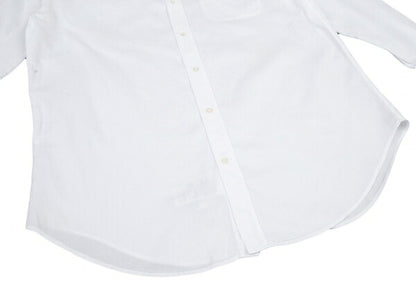 EMPORIO ARMANI Cotton Dobby Button-Down Shirt White Size 42