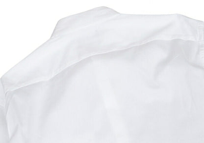 EMPORIO ARMANI Cotton Dobby Button-Down Shirt White Size 42