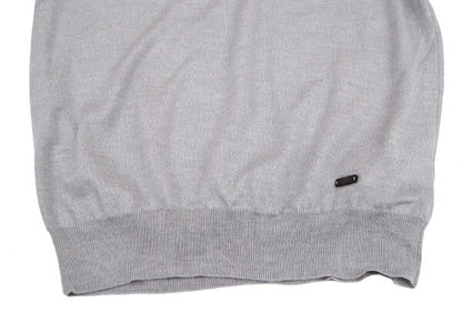 ARMANI COLLEZIONI Wool V-Neck Sweater Gray Size L