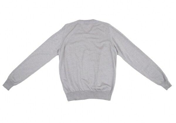 ARMANI COLLEZIONI Wool V-Neck Sweater Gray Size L