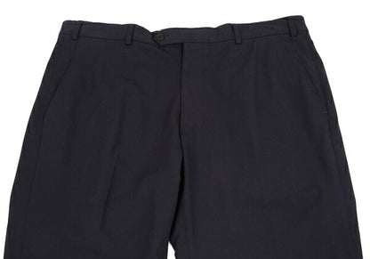 ARMANI COLLEZIONI Poly Rayon No-Tuck Pants Navy Size 54R