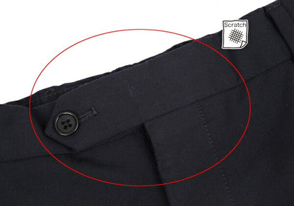ARMANI COLLEZIONI Poly Rayon No-Tuck Pants Navy Size 54R