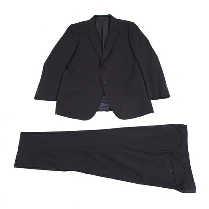 ARMANI COLLEZIONI Poly Rayon No-Tuck Pants Navy Size 54R