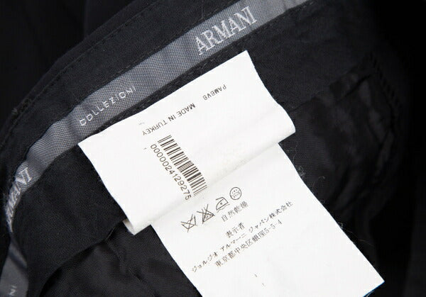 ARMANI COLLEZIONI Poly Rayon No-Tuck Pants Navy Size 54R