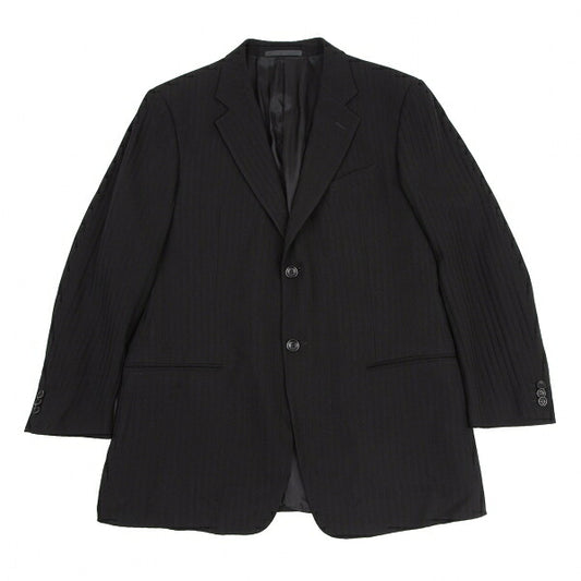 ARMANI COLLEZIONI Shadow Stripe Jacket Black Size 52R