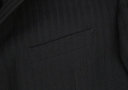 ARMANI COLLEZIONI Shadow Stripe Jacket Black Size 52R