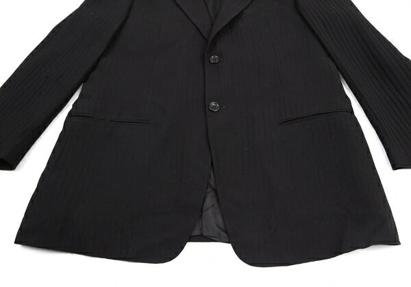 ARMANI COLLEZIONI Shadow Stripe Jacket Black Size 52R