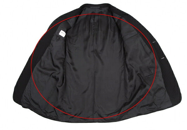 ARMANI COLLEZIONI Shadow Stripe Jacket Black Size 52R