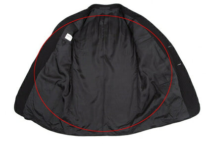 ARMANI COLLEZIONI Shadow Stripe Jacket Black Size 52R