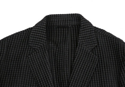 GIORGIO ARMANI Velour Stripe Jacket Black Size 50