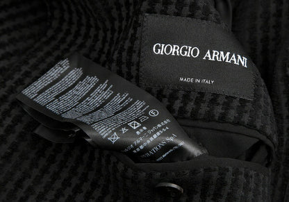 GIORGIO ARMANI Velour Stripe Jacket Black Size 50