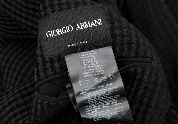 GIORGIO ARMANI Velour Stripe Jacket Black Size 50