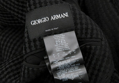 GIORGIO ARMANI Velour Stripe Jacket Black Size 50