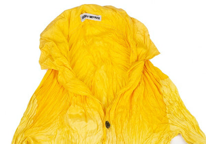 ISSEY MIYAKE Wrinkle Pleated Gradation Jacket Yellow Size M