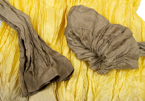 ISSEY MIYAKE Wrinkle Pleated Gradation Jacket Yellow Size M