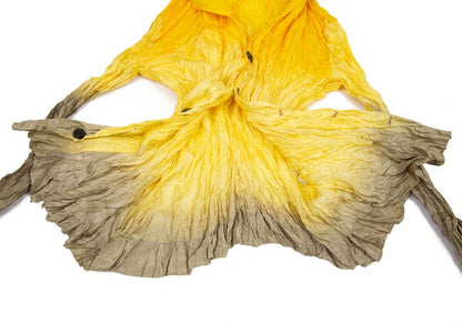 ISSEY MIYAKE Wrinkle Pleated Gradation Jacket Yellow Size M