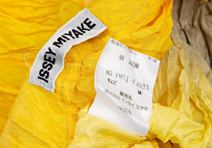 ISSEY MIYAKE Wrinkle Pleated Gradation Jacket Yellow Size M
