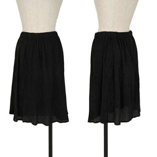 ISSEY MIYAKE Black Narrow Pleated A-Line Skirt Size L