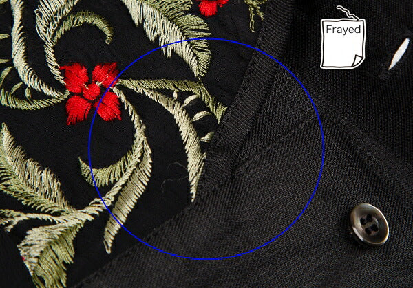 Yohji Yamamoto FEMME Flower Embroidery Shirt Black Size 1
