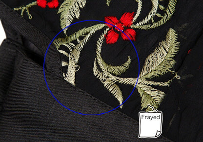 Yohji Yamamoto FEMME Flower Embroidery Shirt Black Size 1