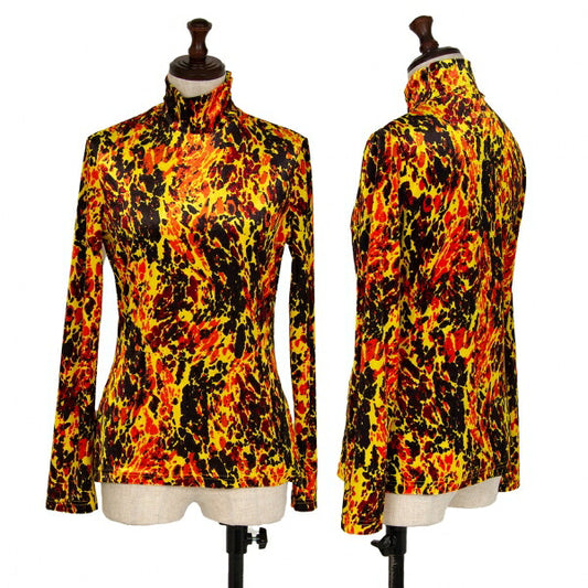Jean Paul GAULTIER CLASSIQUE Splash Velvet Blouse Size 40