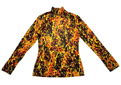 Jean Paul GAULTIER CLASSIQUE Splash Velvet Blouse Size 40