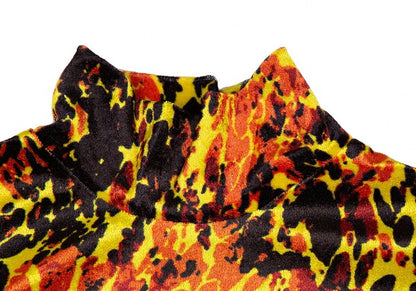 Jean Paul GAULTIER CLASSIQUE Splash Velvet Blouse Size 40