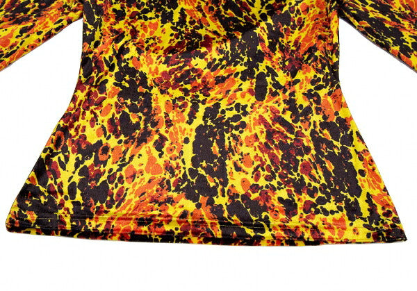 Jean Paul GAULTIER CLASSIQUE Splash Velvet Blouse Size 40
