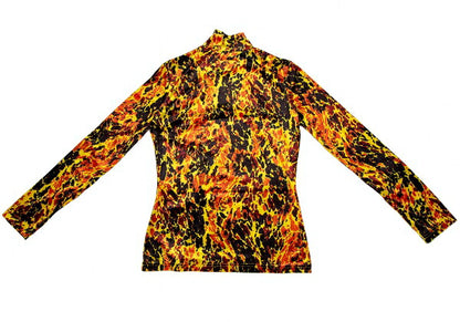 Jean Paul GAULTIER CLASSIQUE Splash Velvet Blouse Size 40