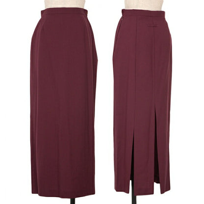Jean Paul GAULTIER CLASSIQUE Wool Hem Cut Skirt Wine Size 40