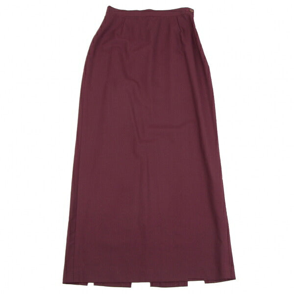 Jean Paul GAULTIER CLASSIQUE Wool Hem Cut Skirt Wine Size 40