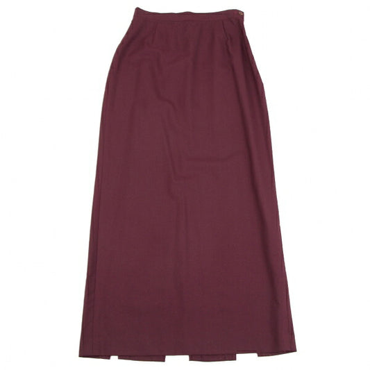 Jean Paul GAULTIER CLASSIQUE Wool Hem Cut Skirt Wine Size 40
