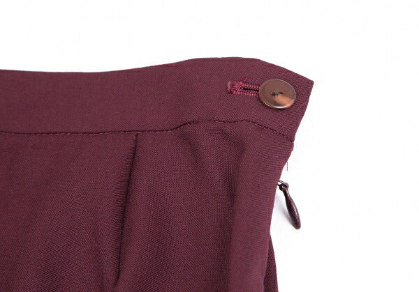 Jean Paul GAULTIER CLASSIQUE Wool Hem Cut Skirt Wine Size 40
