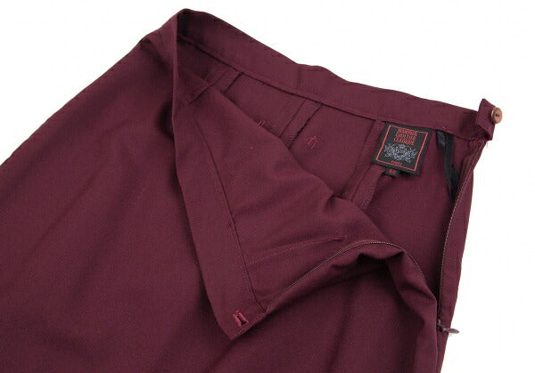 Jean Paul GAULTIER CLASSIQUE Wool Hem Cut Skirt Wine Size 40