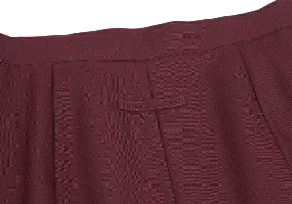 Jean Paul GAULTIER CLASSIQUE Wool Hem Cut Skirt Wine Size 40