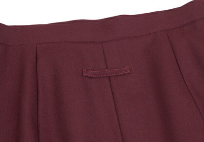 Jean Paul GAULTIER CLASSIQUE Wool Hem Cut Skirt Wine Size 40