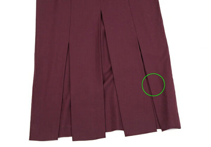 Jean Paul GAULTIER CLASSIQUE Wool Hem Cut Skirt Wine Size 40
