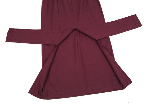 Jean Paul GAULTIER CLASSIQUE Wool Hem Cut Skirt Wine Size 40