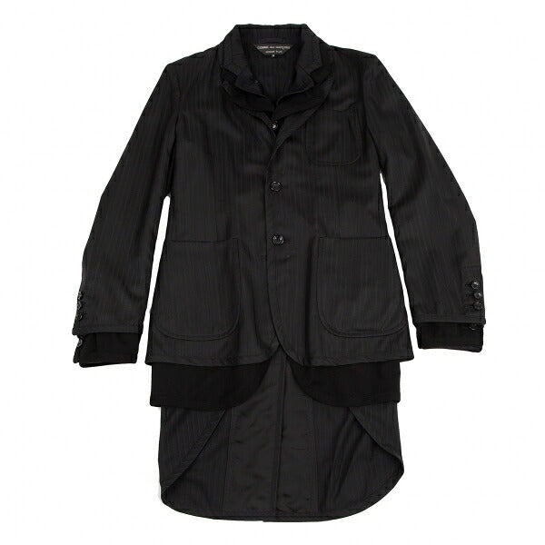 COMME des GARCONS HOMME PLUS Stripe Jacket Black Size XS