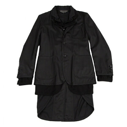 COMME des GARCONS HOMME PLUS Stripe Jacket Black Size XS