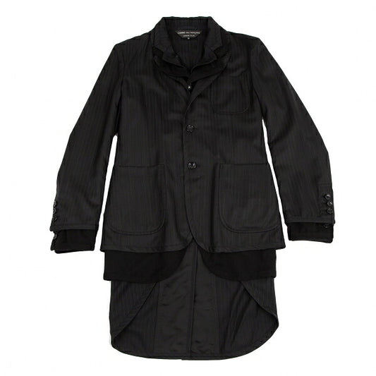 COMME des GARCONS HOMME PLUS Stripe Jacket Black Size XS