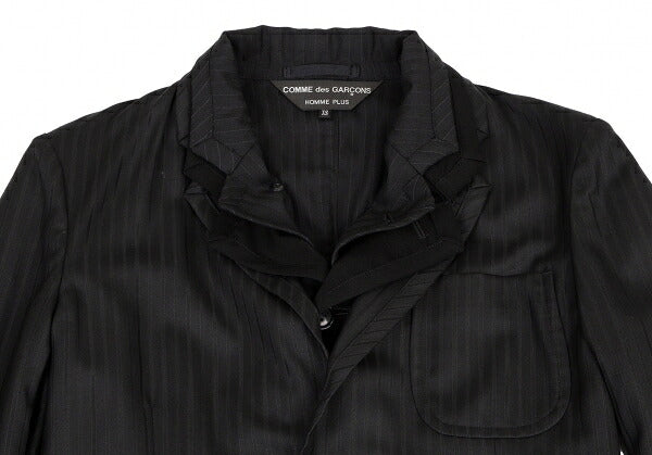 COMME des GARCONS HOMME PLUS Stripe Jacket Black Size XS