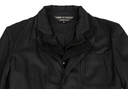 COMME des GARCONS HOMME PLUS Stripe Jacket Black Size XS