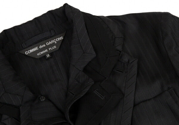 COMME des GARCONS HOMME PLUS Stripe Jacket Black Size XS