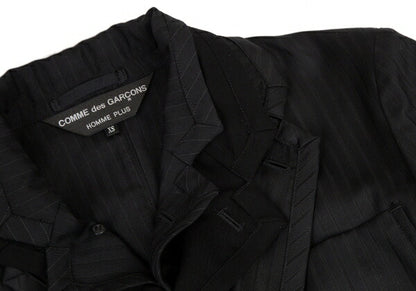 COMME des GARCONS HOMME PLUS Stripe Jacket Black Size XS