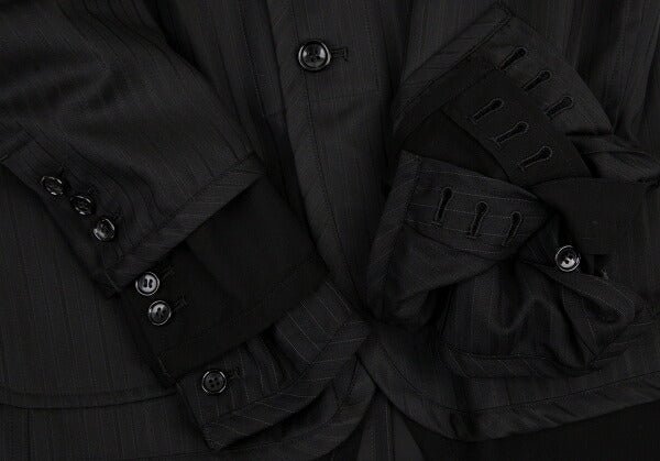 COMME des GARCONS HOMME PLUS Stripe Jacket Black Size XS